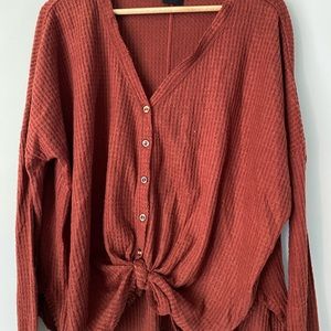 Urban outfitters front tie waffle weave NWOT